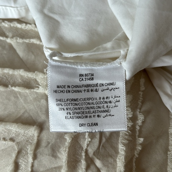 BCBG MaxAzria White Button Down Long Sleeve Top, Size S - Picture 6 of 6